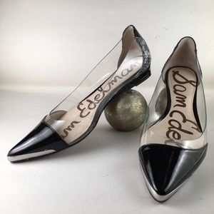 Sold Sam Edelman Isabella Black Metallic Flats 9,5